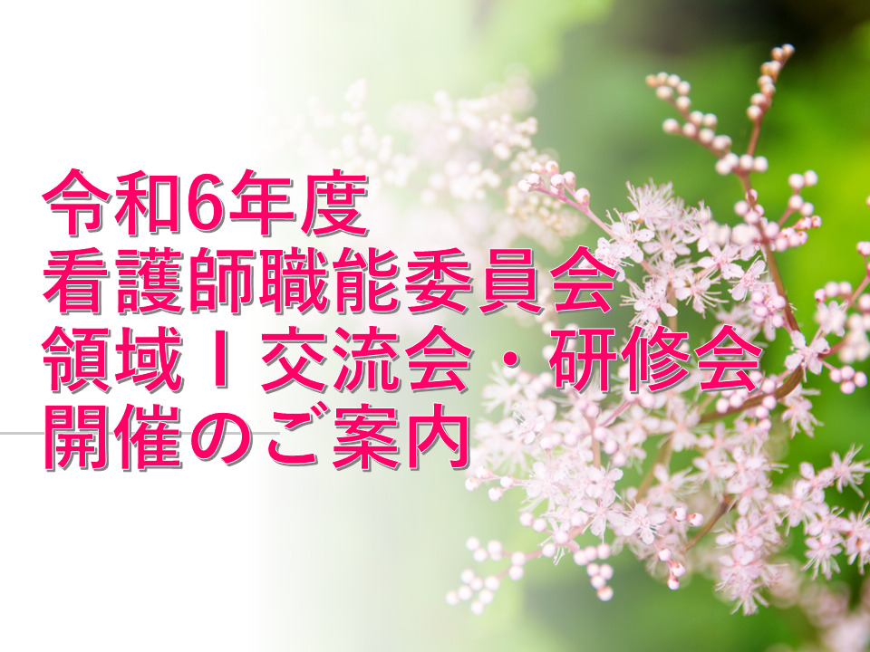 令和6年度看護師職能Ⅰ交流会・研修会開催のご案内