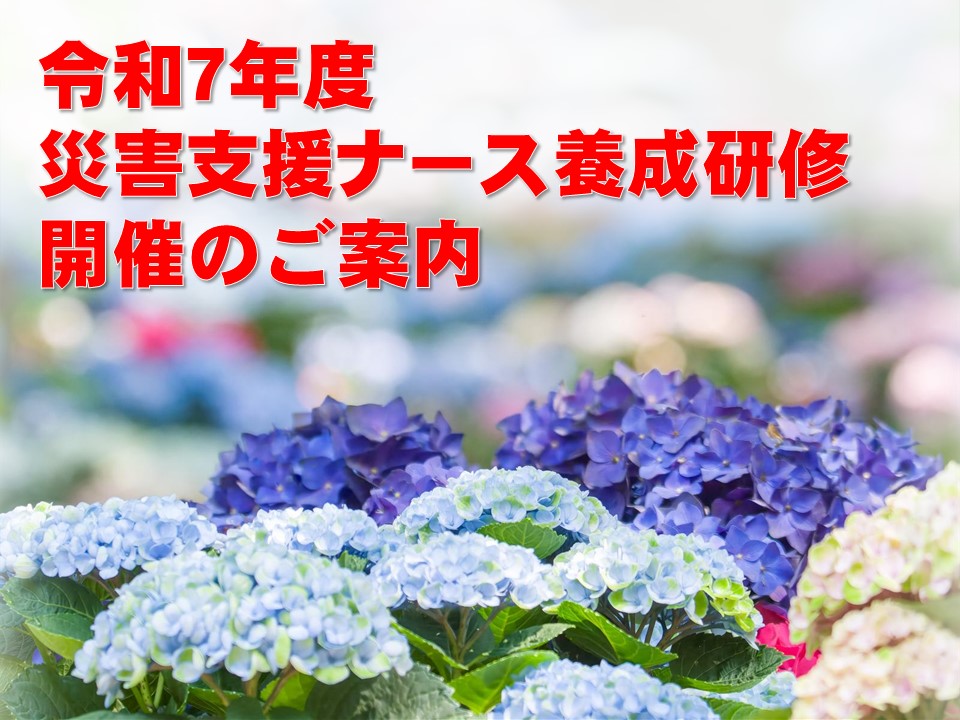 災害と感染症に資する「災害支援ナース」の養成について