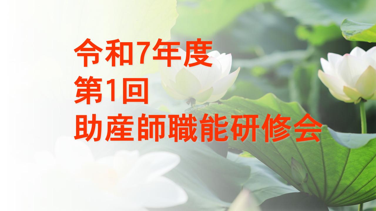 令和7年度 第1回助産師職能研修会について