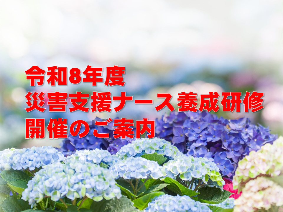 災害と感染症に資する「災害支援ナース」の養成について